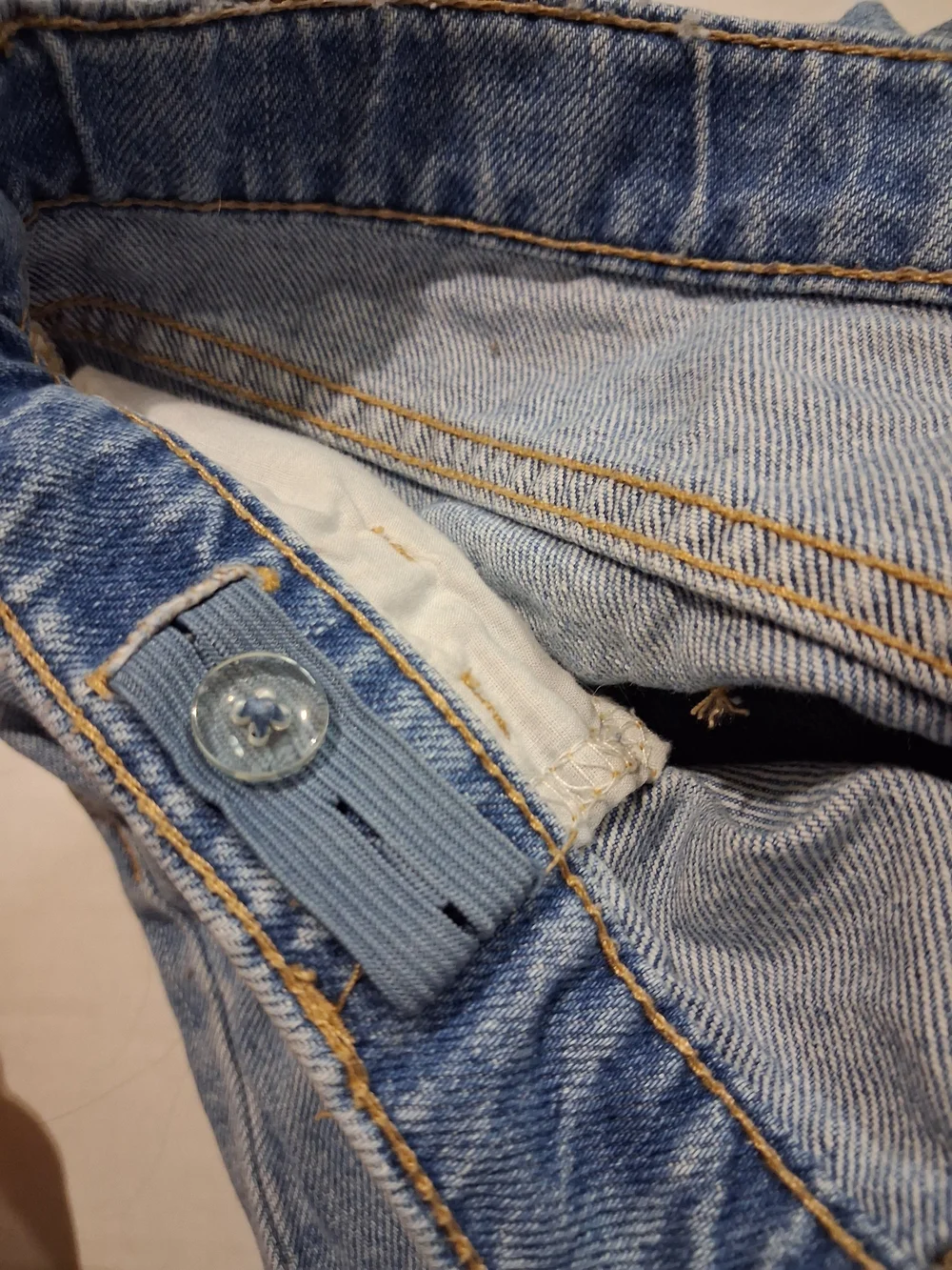 Old Navy Girls Light Wash Baggy Wide Leg Distressed Jeans 12 Plus